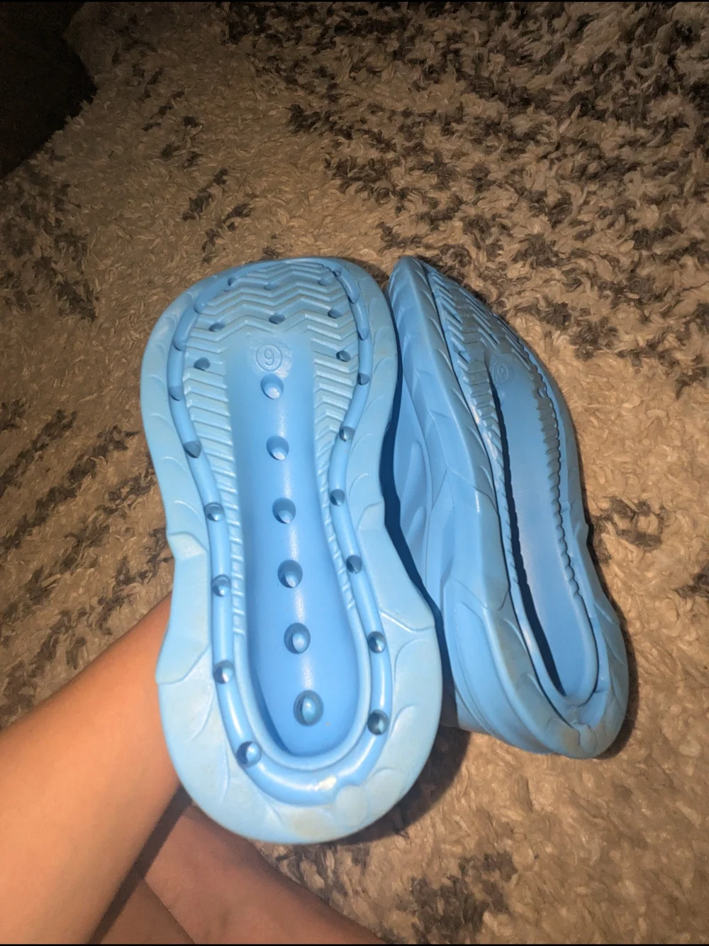 Nature Breeze Light Blue Platform Slide Sandals